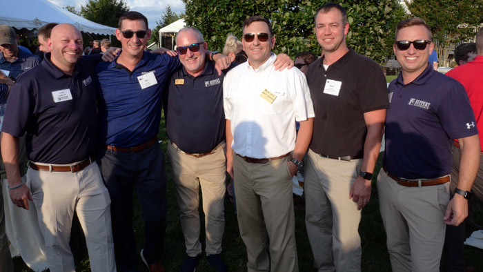 (From left) Louis LaBonte of Ruppert Landscape; Dan Novack of Balfour Beatty Construction; Bob Jones of Ruppert Landscape; Brett Harton of Foulger-Pratt Contracting; Derek DiPiazza of Gilbane Building Company; and Paul Pestun of Ruppert Landscape. (Photo: Ruppert Landscape)
