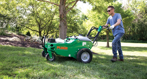 Making sure the soil is loose enough to aerate properly and irrigating turf prior to the service when needed is a key to a successful season, experts say. (Photo: Billy Goat)