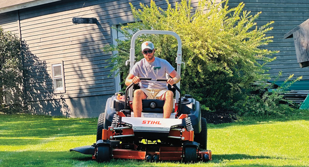 Eric Bills, owner of Precision Lawncare and Landscape says his positive experience with Stihl’s handheld equipment motivated him to purchase two of Stihl’s zero-turn mowers. (Photo: Precision Lawncare and Landscape)