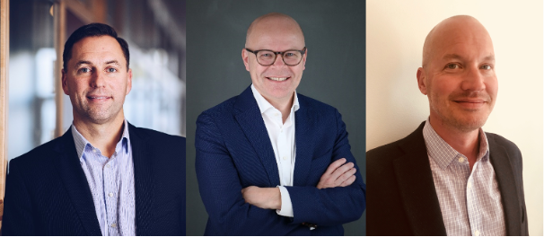 Scott Young, Mats Sköldberg and Jay Parker join Volvo CE's executive management team. (Photo: Volvo CE)
