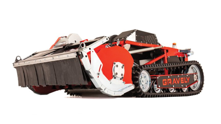 The Ovis is Gravely's new remote-controlled slope mower, designed for tough terrain and job sites. (Photo: Gravely)