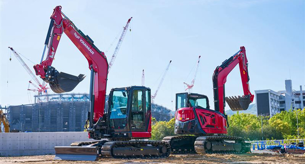 The new generation ViO80-7 and SV100-7 mini excavators from Yanmar Compact Equipment.(Photo: Yanmar CE)