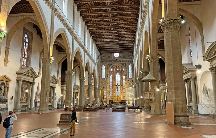 Sightseeing included a tour of Basilica di Santa Croce in Florence, Italy. (Photo: LM Staff)