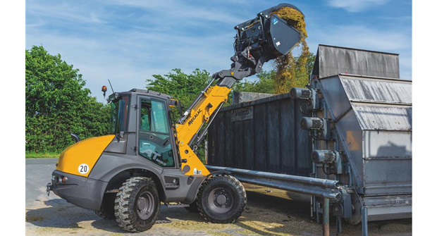 Mecalac's new AT1050 multifunctional, telescopic wheel loader will debut at this year's ARA show. (Photo Mecalac)