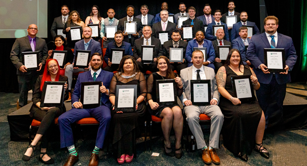 The Branch Impact Awards recipients. These awards are given to the employee who make outstanding dedication and contributions to their branch. (Photo: Ruppert Landscape)