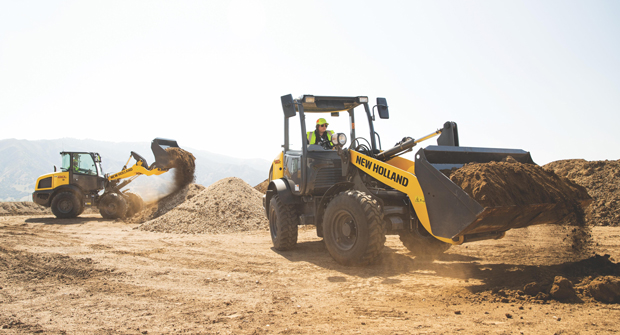 The company said the new C60W compact wheel loader is designed for applications such as landscaping, material handling, snow removal and more. (Photo courtesy of New Holland Construction)