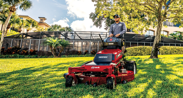 Experts say there’s much to look forward to in the future of stand-on mowers. (Photo: Exmark)