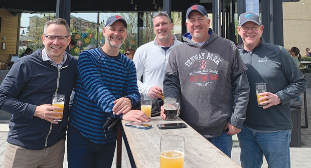 Perhaps a harbinger moment, this month a year ago the guys all caught a Red Sox game at Fenway Park. From left to right are Mark LaFleur, communications lead, turf and landscapes, Syngenta; Bill Roddy, publisher, Landscape Management; Craig MacGregor, associate publisher, Landscape Management; Seth Jones, editorial director, Landscape Management and Scott Hollister, the magazine’s new editor-in-chief, who will start with the magazine next month. (Photo: Kristine White)
