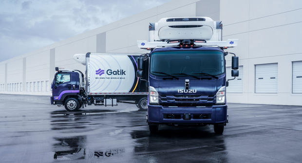 The current autonomous vehicle developed by Gatik based on Isuzu F-Series. (Photo courtesy of Isuzu)