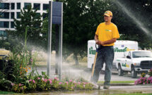 “We continued to grow despite an uncertain economic climate and an increase in consumer sentiment to try and/or switch to a new brand,” says Lori Johnson, president of The Grounds Guys. (Photo: The Ground Guys)