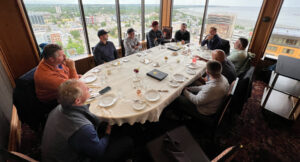 The meeting concluded with a dinner at The Crow’s Nest, on the top floor of the Hotel Captain Cook, with a view of Anchorage. (Photo: LM Staff)