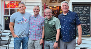 Dead Mule Club: While in Chapel Hill, N.C., Craig, Bill and Seth were joined by Mark LaFleur, communications lead, turf and landscapes, Syngenta, at the Dead Mule Club, which has been “kickin” in Carolina since 1994. (Photo: LM Staff)