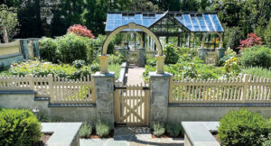 All flatwork is irregular full-range Pa. flagstone. The contractor took time to choose and craft each stone to create a consistent width on the joints. (Photo: McHale Landscape Design)