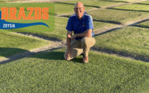 Professor Dr. Kevin Kenworthy on a Brazos plot (Photo: Brazos Zoysia)