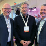 Dan Ariens, the chairman and CEO of Ariens Co. (center), spent some quality time with Hollister and Roddy during the OPEI Annual Meeting. (Photo: LM Staff)