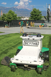 Scythe Robotics thinks its all-electric, autonomous M.52 mower can change the way landscapers and lawn care operators manage their businesses. (Photo: Kevin Snyder Photography)