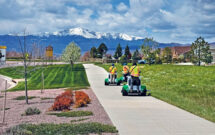 While the autonomous operation of the M.52 is the machine’s prime selling point, it can be used like a traditional stand-on mower. (Photo: Scythe Robotics)