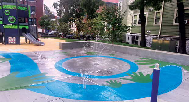 One of Mountain View Landscapes’ playground projects at Walnut Park in Roxbury, Mass. (Photo: Mountain View Landscapes)