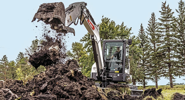 Most modern compact excavators offer contractors a cab with plenty of creature comforts.(Photo: Bobcat)