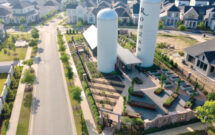 The preexisting silos served as the focal point of EdgeForm Landscape Management’s design. (Photo: EdgeForm Landscape Management)