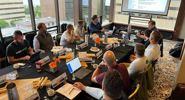 Meeting of the minds: Before heading to Bristol Bay, the group met at the Hotel Captain Cook in Anchorage to do a few case studies and provide individual company updates in a roundtable discussion. (Photo: LM Staff)