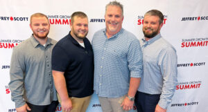 Like father, like sons: Todd’s Service’s (Hamburg, Mi.) Owner Kurt LaButte (third from left) with his sons — and future co-owners — Keegan, Mikal and Austin. (Photo: LM staff)