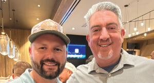 That’s a wrap!: Count on friends Tommy Thornton, president of Southern Eco Scapes, Macon, Ga., and Jones to shut down the bar at any industry event — this time the 2024 Summer Growth Summit. Until next time! (Photo: LM staff)