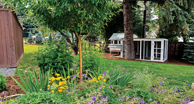 Near the back of the project, the family included a chicken coop to provide a farmhouse touch to their suburban home. (Photos: Designs by Sundown)