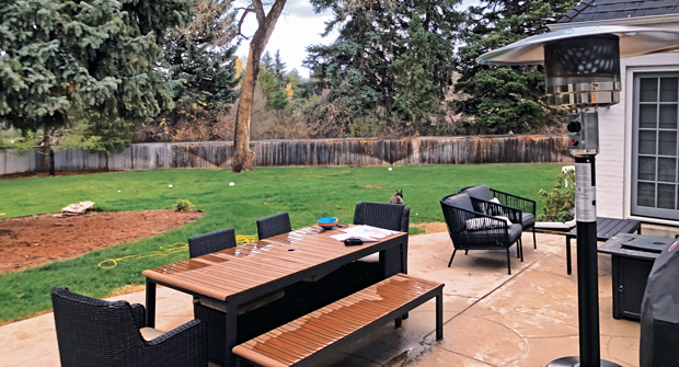 A before photo shows off the large canvas Designs by Sundown had to work with, and the grade change that presented a challenge. (Photos: Designs by Sundown)