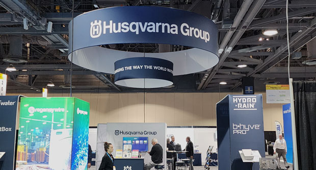 Husqvarna booth at the 2024 Irrigation Show. Photo: LM Staff