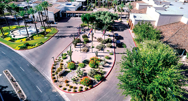 Another entrance to the resort already had a cactus and succulent garden, providing a blueprint for LandCare to upgrade its aesthetics. (Photo: LandCare)
