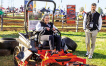 The outdoor demo area allowed attendees to test equipment, including this zero-turn mower from Bad Boy Mowers. (Photo: courtesy of OPEI)