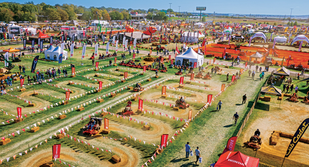 This aerial view shows how massive the demo area was at Equip Expo 2024. Attendees were further rewarded with nice weather for the week. (Photo: courtesy of OPEI)