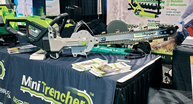 Trenchers were one of the many tools showcased at the 2024 Irrigation Show. (Photo: LM Staff)