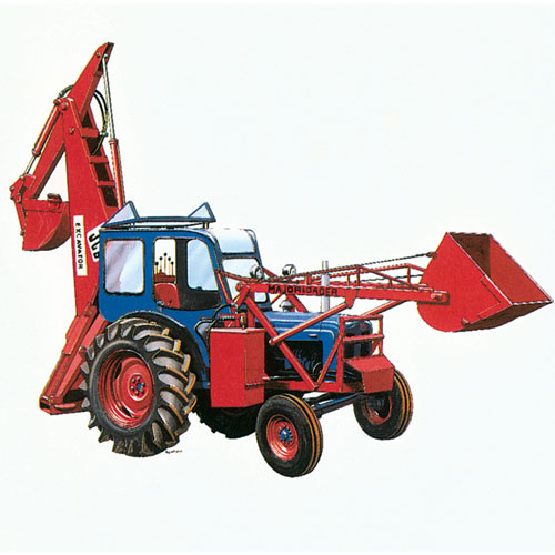 The first JCB backhoe loader from 1953. Photo: JCB
