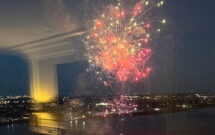 The view from the Westin’s Presidential Suite was a great vantage point for the fireworks show on the Mississippi. (Photo: LM staff)