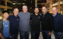 The LM and North Coast Media team meets uo with K&D and Bobyard. (Photo: K&D Landscaping)