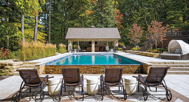 While the COVID-fueled pool boom may have slowed in recent years, pool installers say there’s still a strong market ripe for landscape contractors to take. (Photo: Hidden Creek Landscaping)