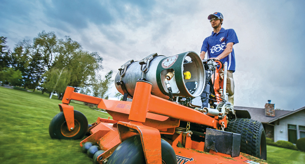 Power play Propane is making a move into the landscaping and lawn care industries. (Photo: Propane Education and Research Council)