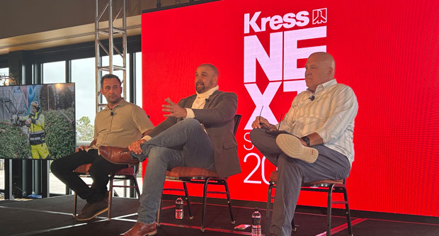 From left to right: Carlos Teles, Joe Langton and Todd Reinhart giving their "The Robots are Here" presentation. (Photo: LM Staff)