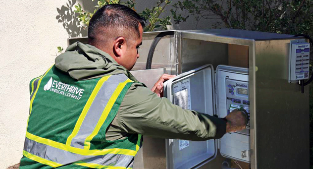 In search of: The built-in valve locator in Weathermatic's SmartLine controller can be a game-changer. (Photo: Max Moreno)