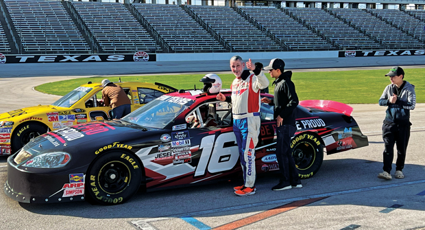 Ricky Roddy LM publisher Bill Roddy did his best Talladega Nights impersonation during a NASCAR driving experience at Texas Motor Speedway that was part of Envu’s Advisory Board meeting in Dallas. Word is Roddy took few prisoners on the track, turning in the fastest lap among the Envu participants. (Photo: LM staff)