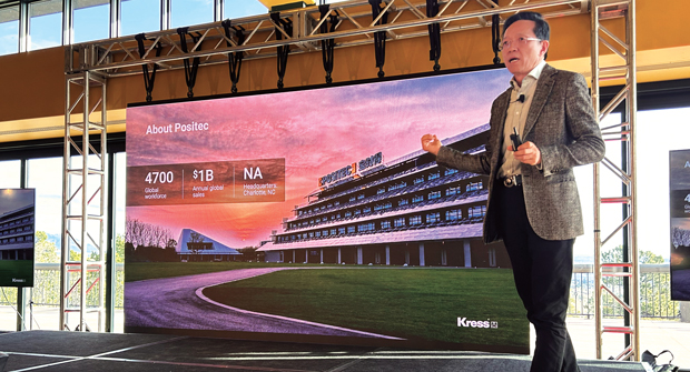 All systems Gao Don Gao, the founder and CEO of Kress and its parent company, Positec, provided an optimistic outlook on the state of the electric and robotic equipment industry for attendees at the Kress NEXT Summit. (Photo: LM staff)