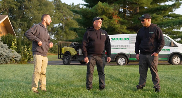 (Left to right) Brad, Jeff and Brett Roberts. (Photo: Exmark)