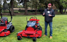 The Gravely Guy: Cole Brown overviewed the key improvements being made to electric mowers. (Photo: LM Staff)