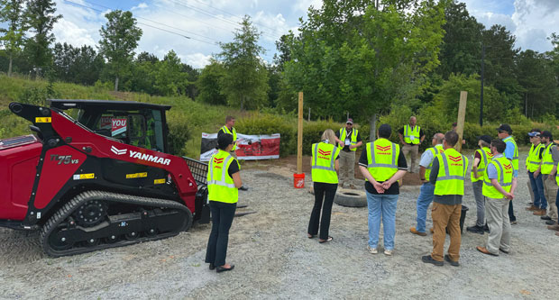 Media Event attendees were allowed to test drive a few machines in Yanmar's demo yard as part of the Y.O.U. Challenge. (Photo: Courtesy of Yanmar CE)