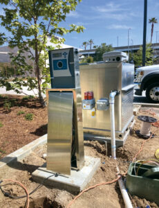 An irrigation controller from Hunter manages the entire system. (Photo: Goldenstate Landscapes)