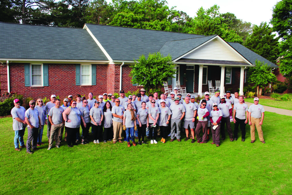 Roughly 60 volunteers came together to spend the day renovating the Cavalry Children’s Home campus. (Photo: HighGrove Partners)
