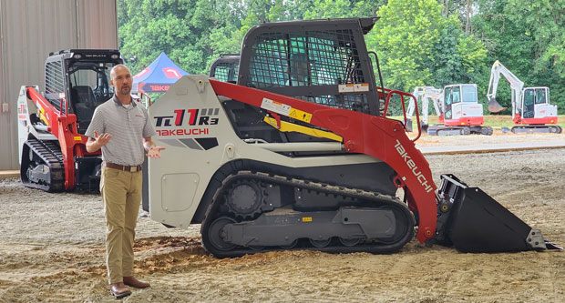 Padgett showcasing the TL11R3 at Takeuchi's training facility in Georgia. (Photo: LM Staff)