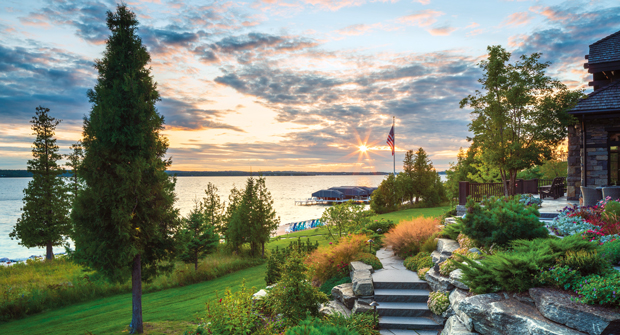Drost Landscape titled this project “Million-Dollar Sunsets,” and with views like this over the lake, it’s pretty clear to see why. (Photo: Chris Major)